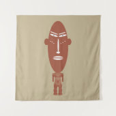 Abstract Afrikaans tribaal portret Wandkleed (Voorkant)