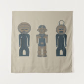 Abstract Afrikaans tribaal portret Wandkleed (Voorkant)