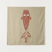 Abstract Afrikaans tribaal portret Wandkleed (Voorkant)