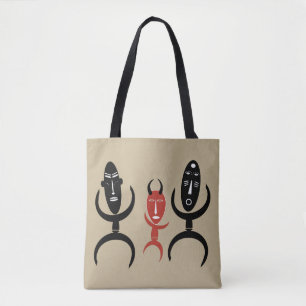 Abstract Afrikaans tribaal ritueel dansen Tote Bag