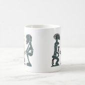 Abstract Afrikaans tribaal ritueel scene kunst Koffiemok (Center)