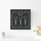 Abstract Afrikaans tribaal ritueel scene kunst Vierkante Klok (Huis)