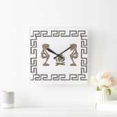 Abstract Afrikaans tribaal ritueel scene kunst Vierkante Klok (Huis)