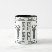 Abstract Afrikaans tribaal ritueel tafereel Mok (Midden)