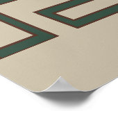 Abstract Afrikaans tribaal ritueel tafereel Poster (Hoek)