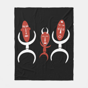 Abstract Afrikaans tribal dansen mensen Fleece Deken
