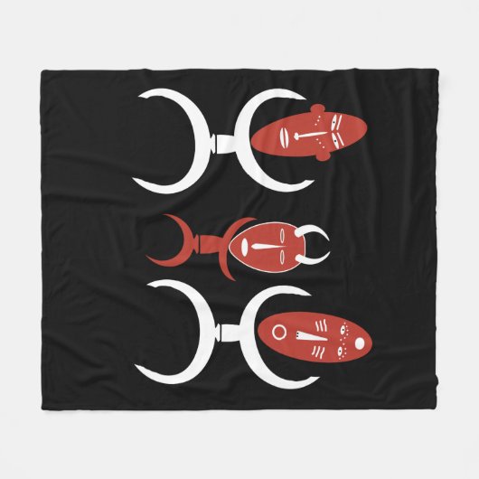 Abstract Afrikaans tribal dansen mensen Fleece Deken (Voorkant (Horizontaal))