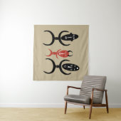 Abstract Afrikaans tribal dansen mensen Wandkleed (In Situ (horizontaal))