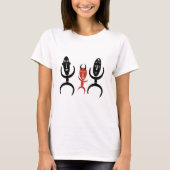 Abstract afrikaans tribal dansen portret t-shirt (Voorkant)