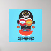 Abstract afrikaans tribal kleurrijk masker canvas afdruk (Voorkant)