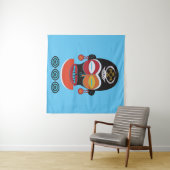 Abstract afrikaans tribal kleurrijk masker wandkleed (In Situ (horizontaal))