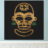 Abstract Afrikaans tribal masker tekening Canvas Afdruk (Insitu (Houten vloer))