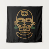 Abstract Afrikaans tribal masker tekening Wandkleed (Voorkant)