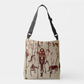 Abstract Afrikaans tribal scene kunst Crossbody Tas (Voorkant)