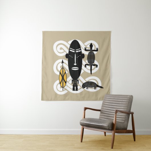 Abstract Afrikaans tribunaal portret Wandkleed (In situ)