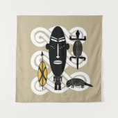 Abstract Afrikaans tribunaal portret Wandkleed (Voorkant)