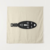 Abstract-Afrikaanse inheemse kunst Wandkleed (Voorkant (horizontaal))