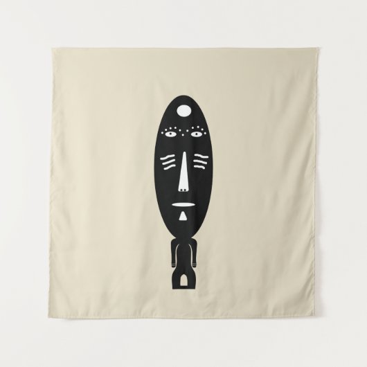 Abstract-Afrikaanse inheemse kunst Wandkleed (Voorkant)