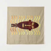 Abstract-Afrikaanse inheemse kunst Wandkleed (Voorkant (horizontaal))