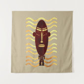 Abstract-Afrikaanse inheemse kunst Wandkleed (Voorkant)