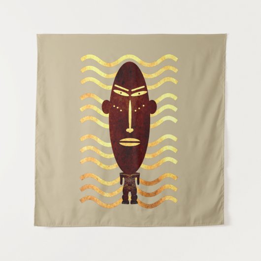 Abstract-Afrikaanse inheemse kunst Wandkleed (Voorkant)