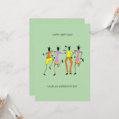 Abstract-Afrikaanse kunst Geweldige feestdag Verja Kaart (Voorkant / Achterkant in situ)