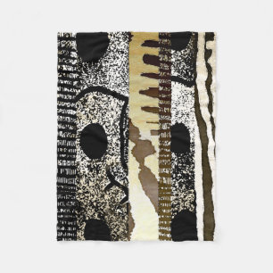 Abstract Afrikaanse Oerwoud Tribe Patroon Fleece Deken