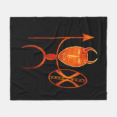 Abstract Afrikaanse primitieve silhouetkunst Fleece Deken (Voorkant (Horizontaal))