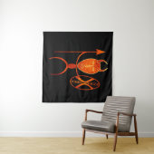Abstract Afrikaanse primitieve silhouetkunst Wandkleed (In Situ (horizontaal))
