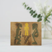 Abstract Afrikaanse rituele taferelen kunst Briefkaart (Staand voorkant)