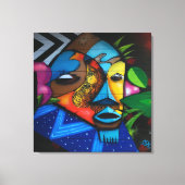 Abstract Afrikaanse stam Canvas Afdruk (Voorkant)