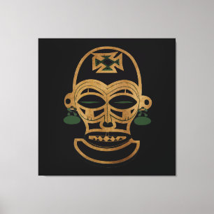 Abstract Afrikaanse stam gezichtstatoeage tekening Canvas Afdruk