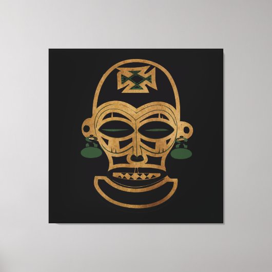 Abstract Afrikaanse stam gezichtstatoeage tekening Canvas Afdruk (Voorkant)