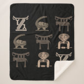 Abstract-afrikaanse stam  kunst sherpa deken (Voorkant)