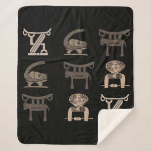 Abstract-afrikaanse stam  kunst sherpa deken