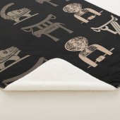 Abstract-afrikaanse stam kunst sherpa deken (3/4)