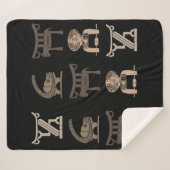 Abstract-afrikaanse stam kunst sherpa deken (Voorkant (horizontaal))