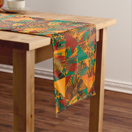 Abstract Afrikaanse Stam Nepvachtprintpatroon Lange Tafelloper
