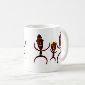 Abstract Afrikaanse stamdansscène Koffiemok (Voorkant rechts)