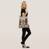 Abstract Afrikaanse stamdansscène Tote Bag (Op model)