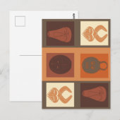 Abstract Afrikaanse stamgezichtskunst Briefkaart (Voorkant / Achterkant)