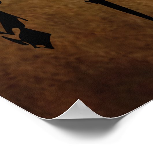 Abstract-afrikaanse stamgrottekening poster (Hoek)