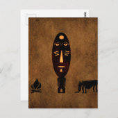 Abstract-Afrikaanse stamkunst Briefkaart (Voorkant / Achterkant)