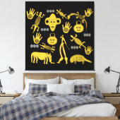 Abstract-Afrikaanse stamkunst Canvas Afdruk (Insitu (Slaapkamer))