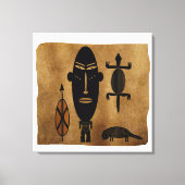 Abstract-Afrikaanse stamkunst Canvas Afdruk (Voorkant)