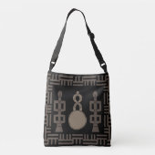 Abstract-Afrikaanse stamkunst Crossbody Tas (Achterkant)