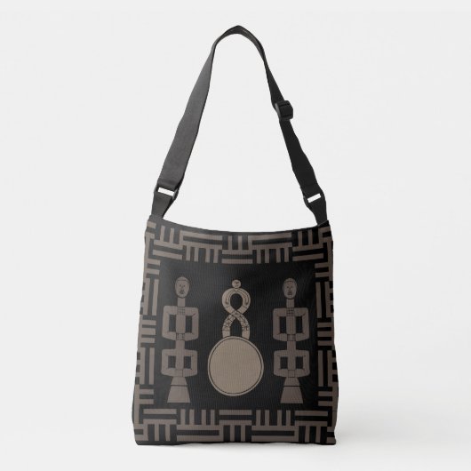 Abstract-Afrikaanse stamkunst Crossbody Tas (Voorkant)