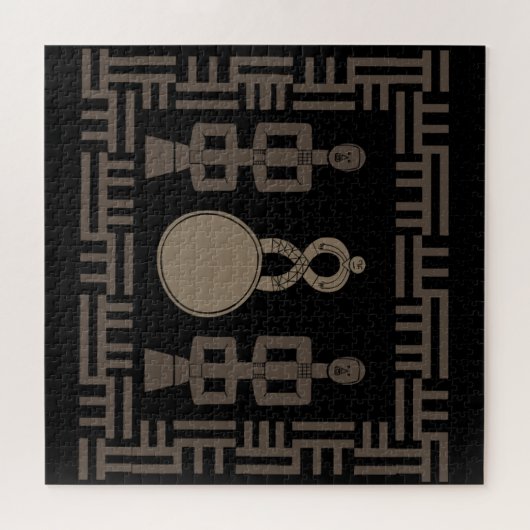 Abstract-Afrikaanse stamkunst Legpuzzel (Horizontaal)