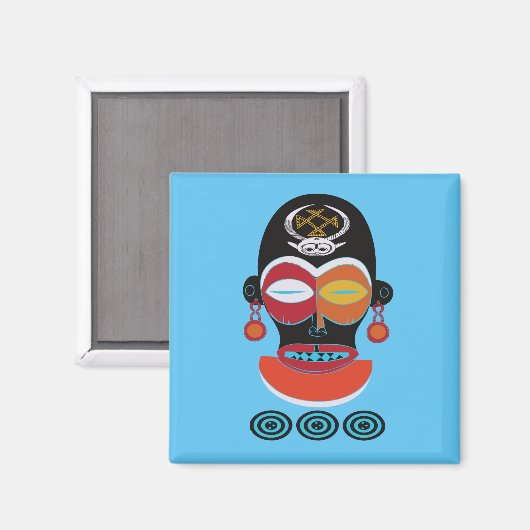 Abstract-Afrikaanse stamkunst Magneet (Voorkant / Achterkant)