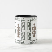 Abstract-Afrikaanse stamkunst Mok (Midden)